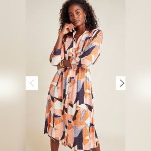 Anthropologie Corey Lynn Calter Abstrct Shirtdress